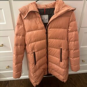 Moncler Pink Long Down Puffer Coat Jacket